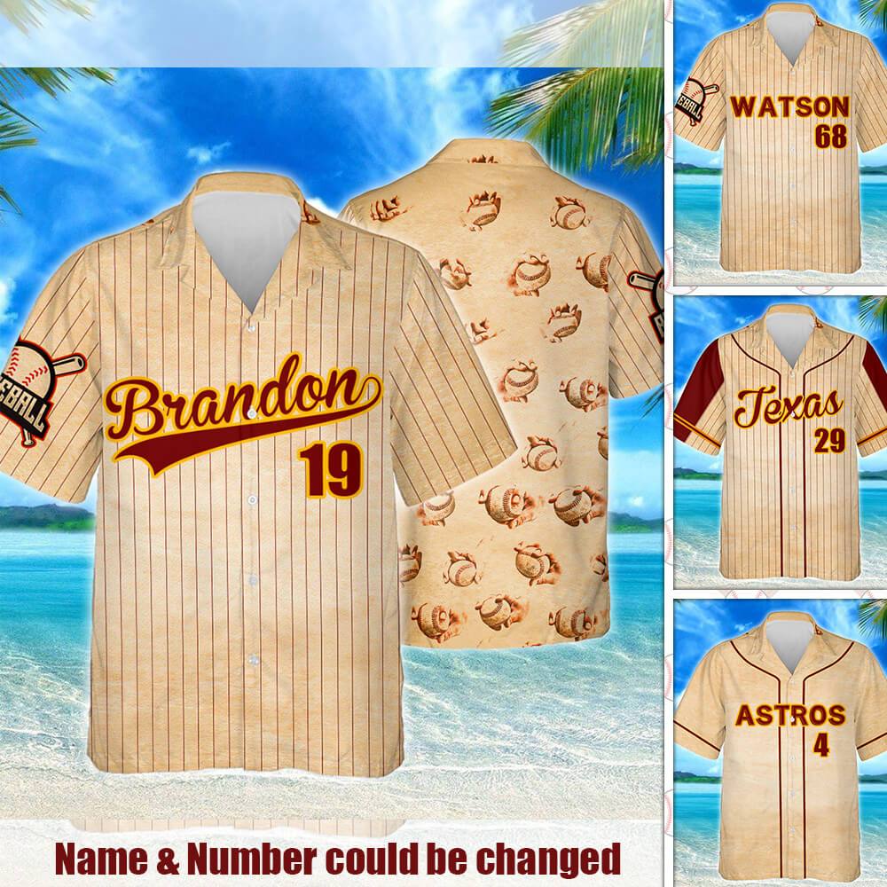 Personalized Name Number Baseball Hawaii Shirt Ha73473