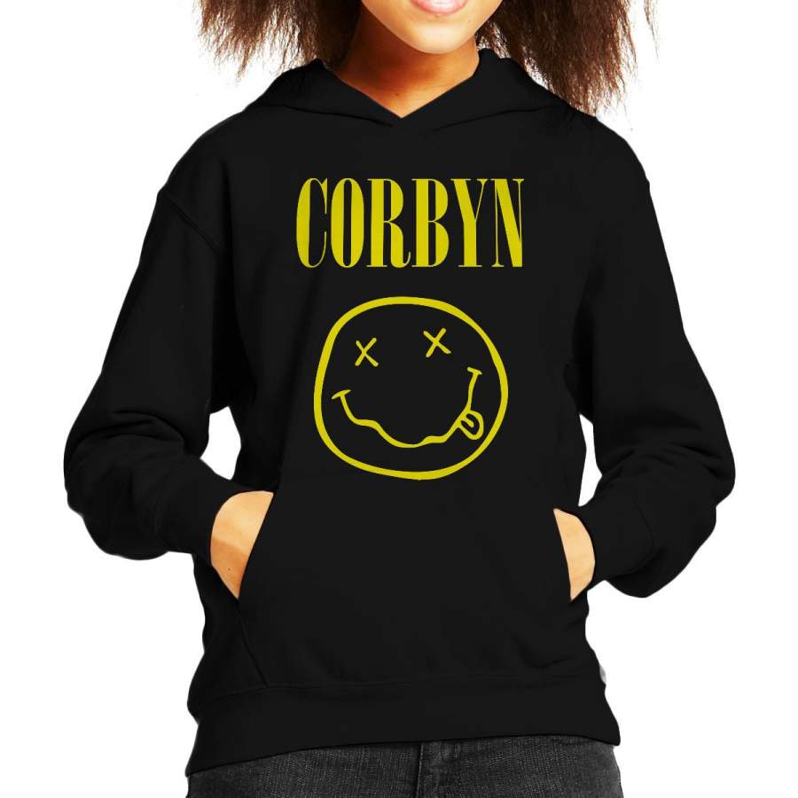 Jeremy Corbyn Nirvana Mashup Kid’s Hooded Sweatshirt