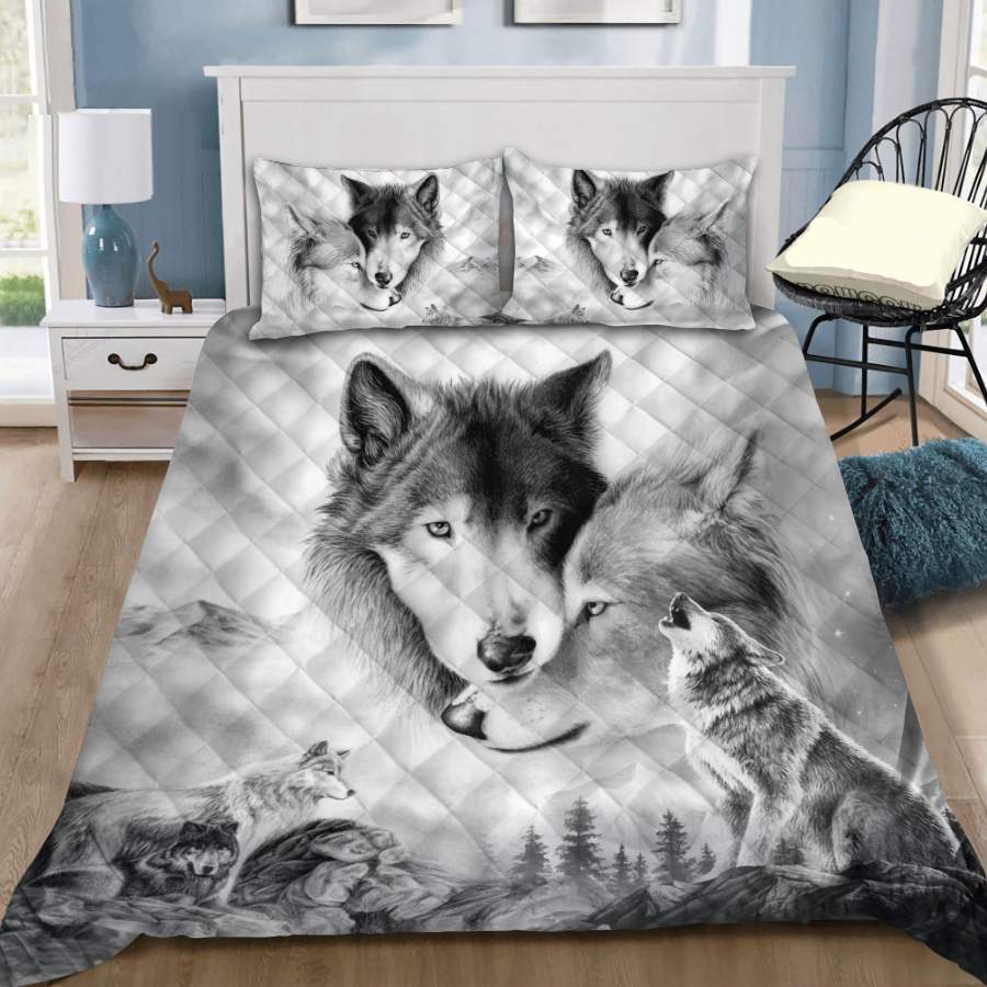 Wolf quilt bedding set HAC030702-HG