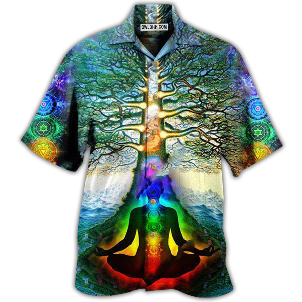 Yoga Peace Comes From Inside Tree Of Life – Hawaiian Shirt  – Owl Ohh