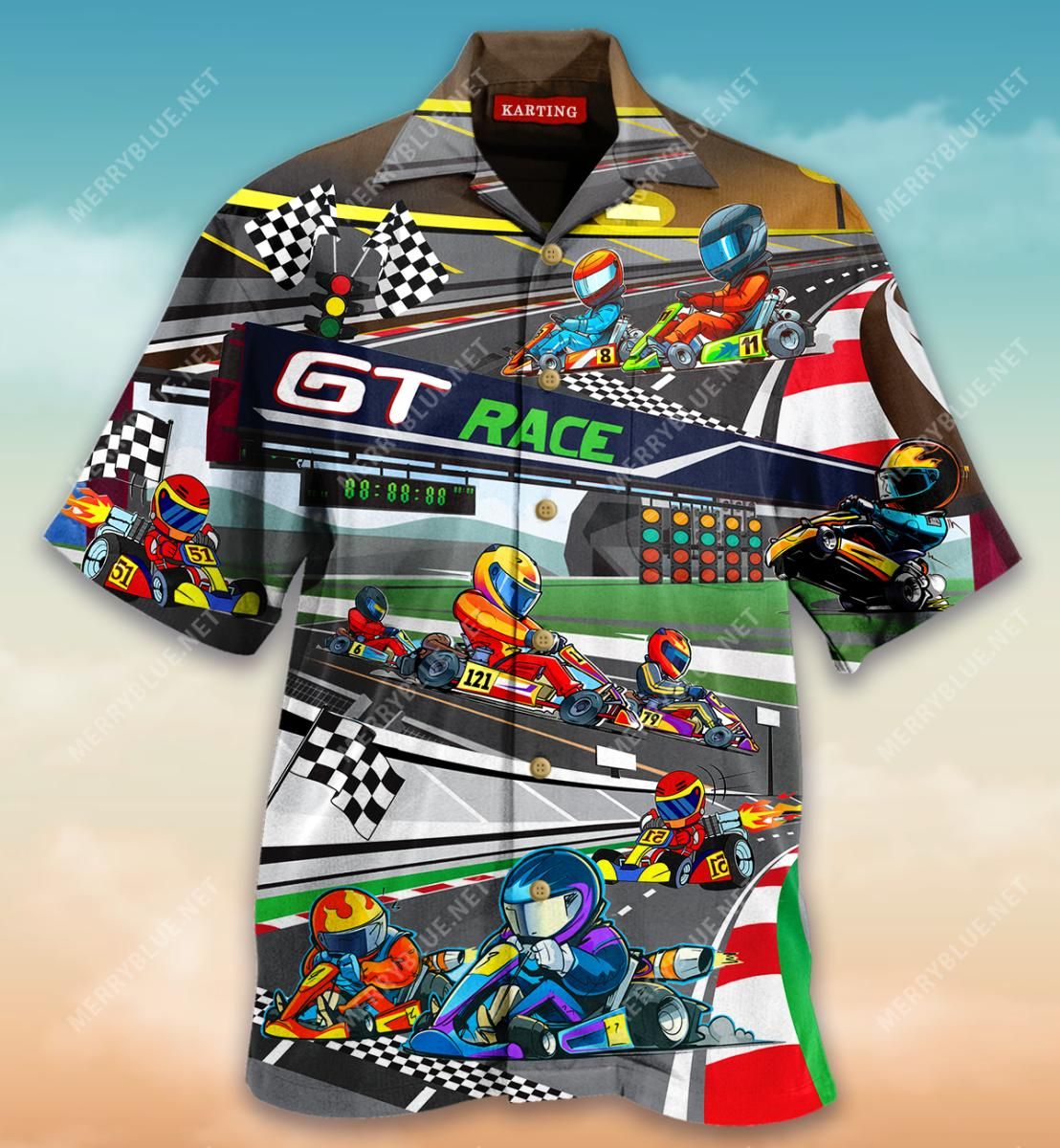 Amazing Kart Racing Aloha Hawaiian Shirt Colorful Short Sleeve Summer Beach Casual Shirt For Men And Women