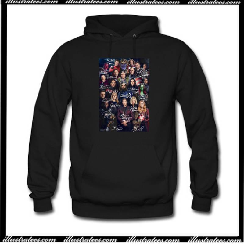 Marvel Avengers Endgame Poster Signature Hoodie AI