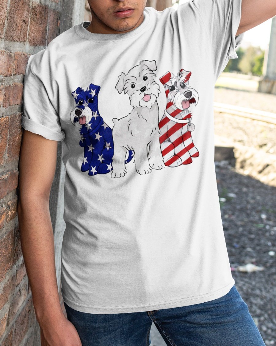 SCHNAUZER PUPPY PATRIOT HAPPY INDEPENDENCE DAY Classic TShirt