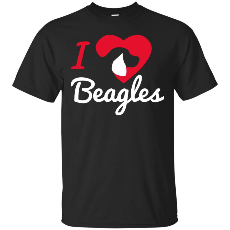BEAGLES – I Love Beagles T Shirt & Hoodie