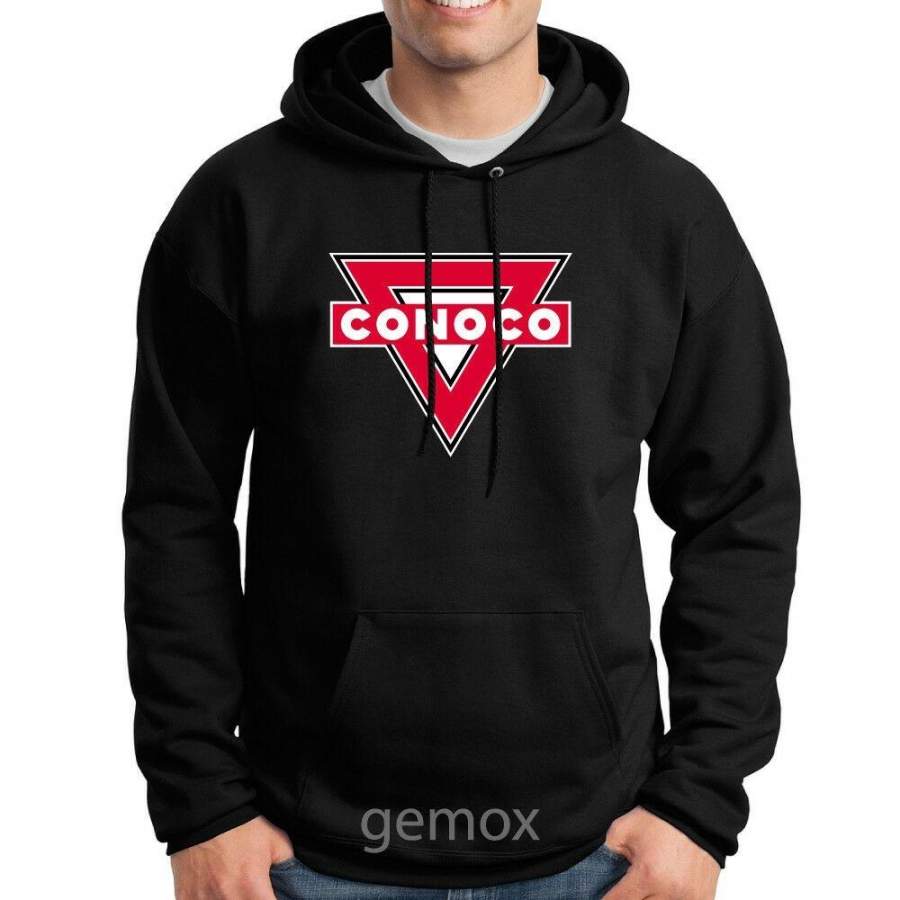 Vtg Conoco Pullover Hoodie Sweater T-Shirt