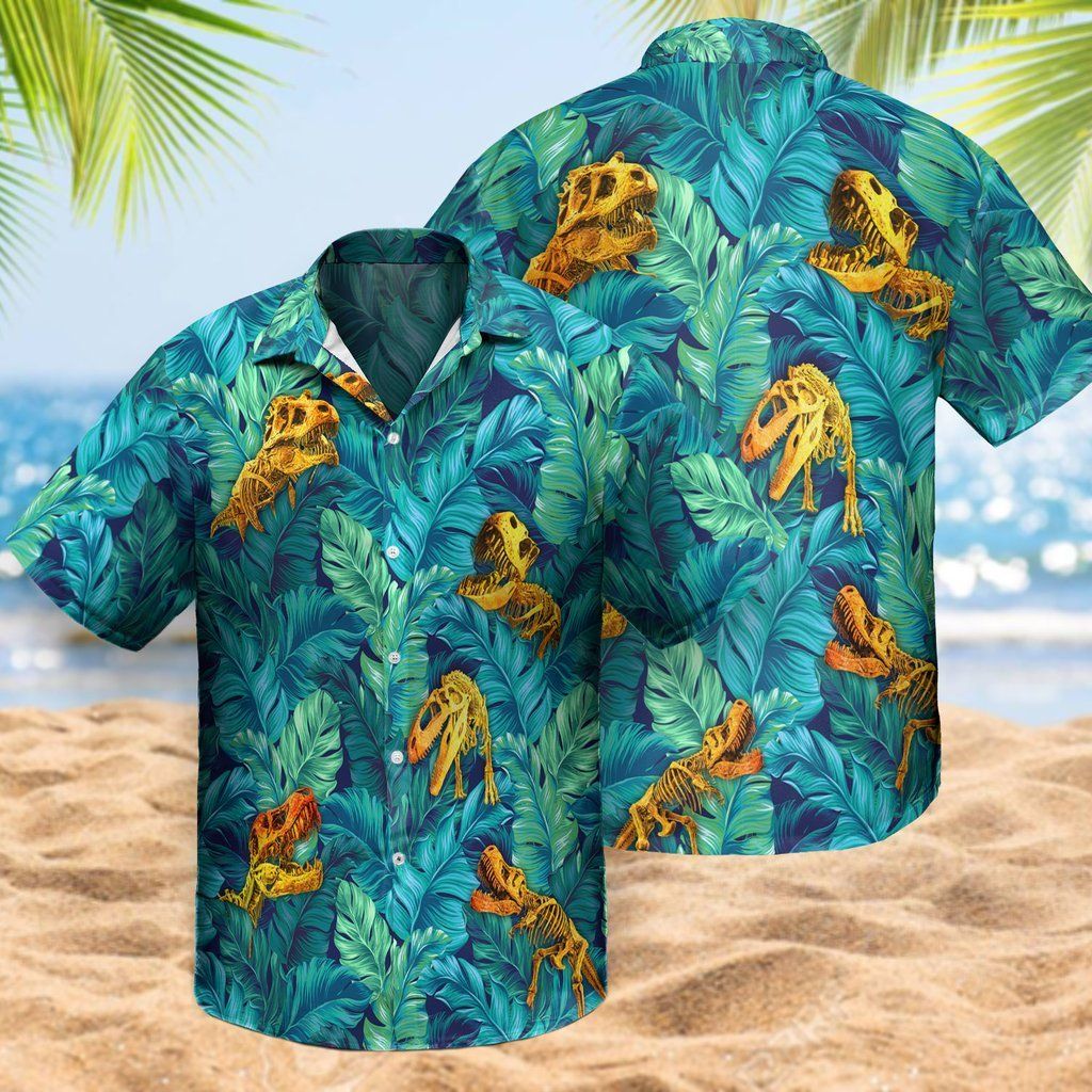 Tropical Dinosaur Hawaiian Shirt | Unisex | Adult | Hw3091