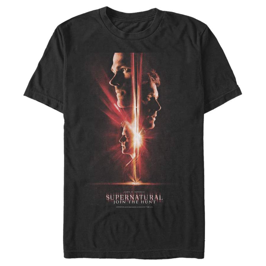 Supernatural Men’s Character Fire Poster  T Shirt