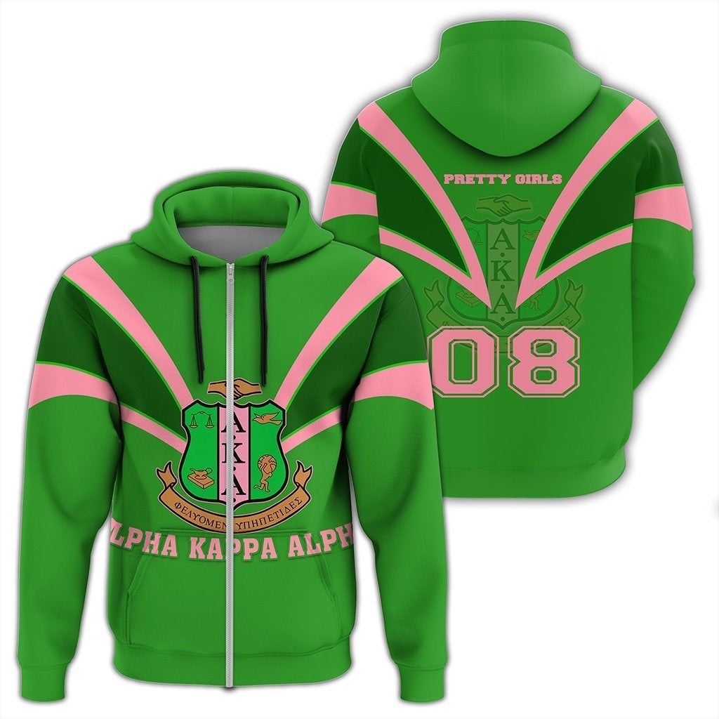 Alpha Kappa Alpha Zip Hoodie Tusk Style