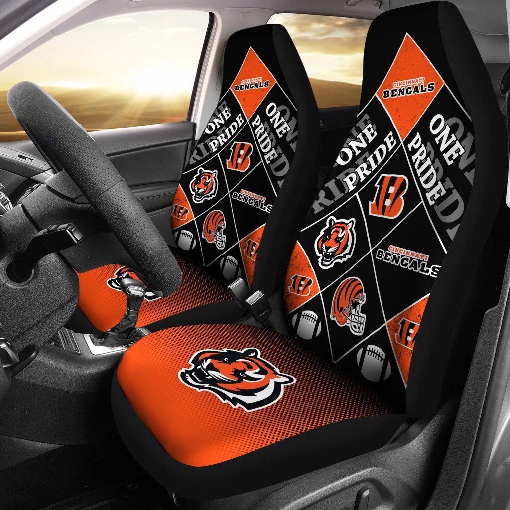 Pride Flag of Pro Cincinnati Bengals Car Seat Covers