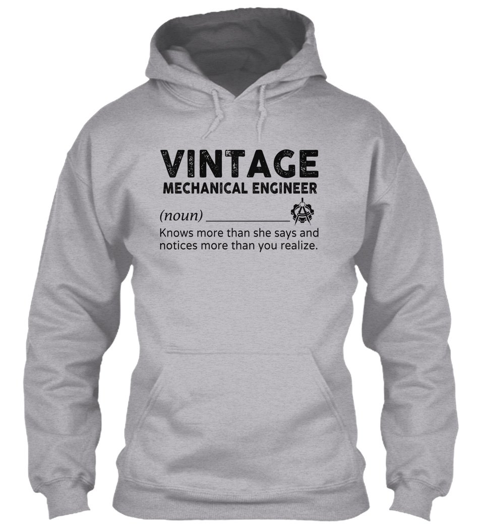 Vintage Mechanical Engineer Definition Gift Standard Hoodie