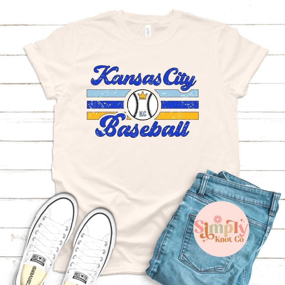 Retro Kansas City Baseball Tshirt, Kansas City Baseball Shirt for Women, Kansas City Shirt, KC Baseball Shirt, Kansas City Gift, Crown Town