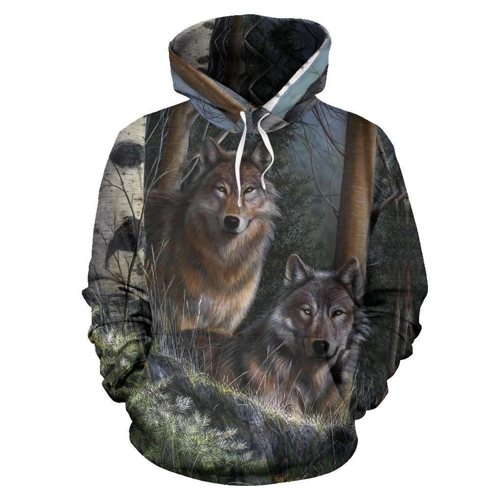 Couple Forrest Couple Native American All Over Hoodie