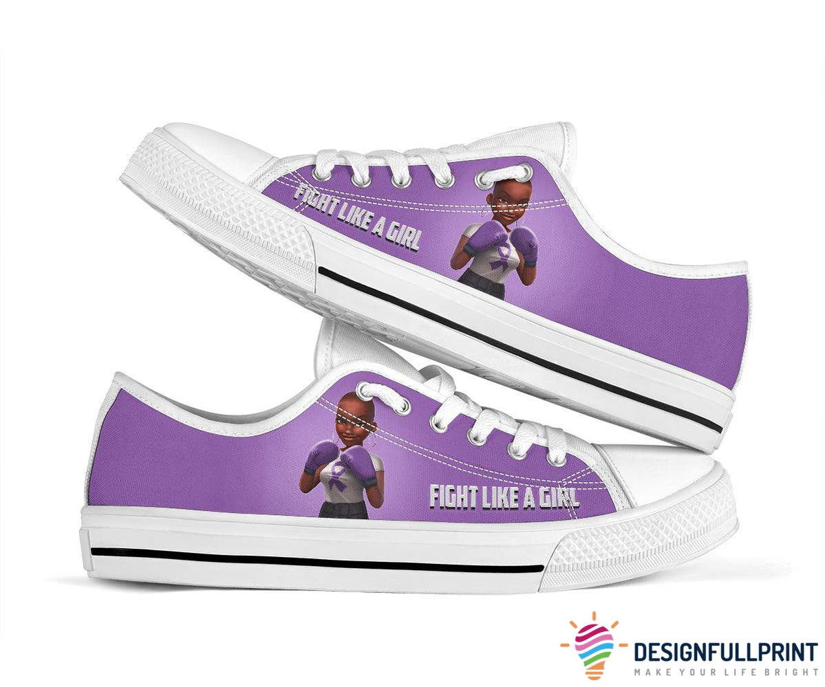 Purple Melanin Warrior Cancer Awareness Shoes