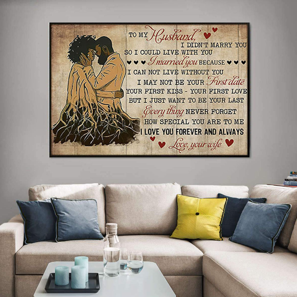 Black American Canvas Beautiful Melanin Canvas Print Black Woman Sign African Man Living Room Wall Glamorous Home Decor Canvas