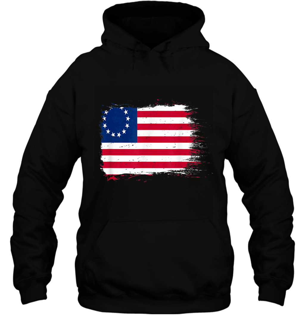 america betsy ross flag 1776 vintage distressed t shirt r3y Hoodie