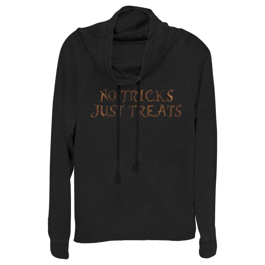 CHIN UP Junior’s Halloween Just Treats Cowl Neck Sweatshirt