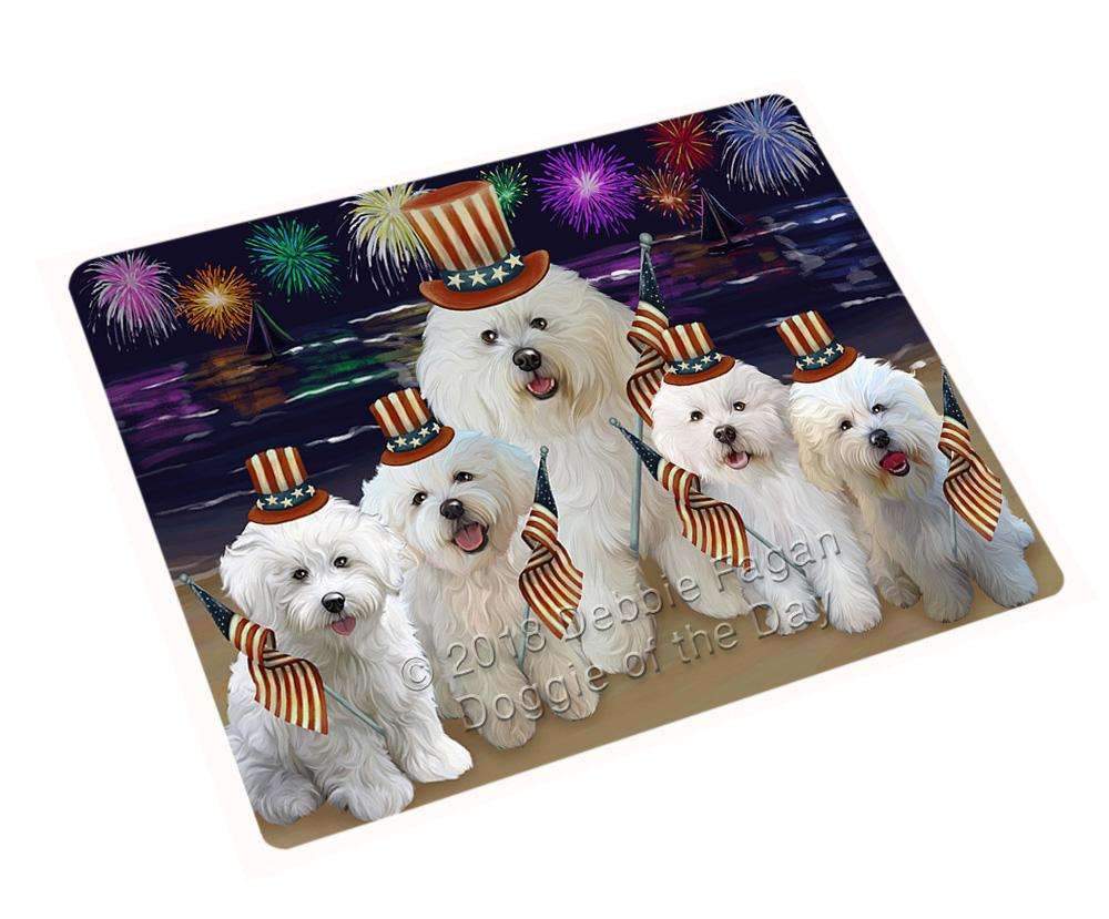 4Th Of July Independence Day Firework Bichon Frises Dog Blanket Blnkt62058