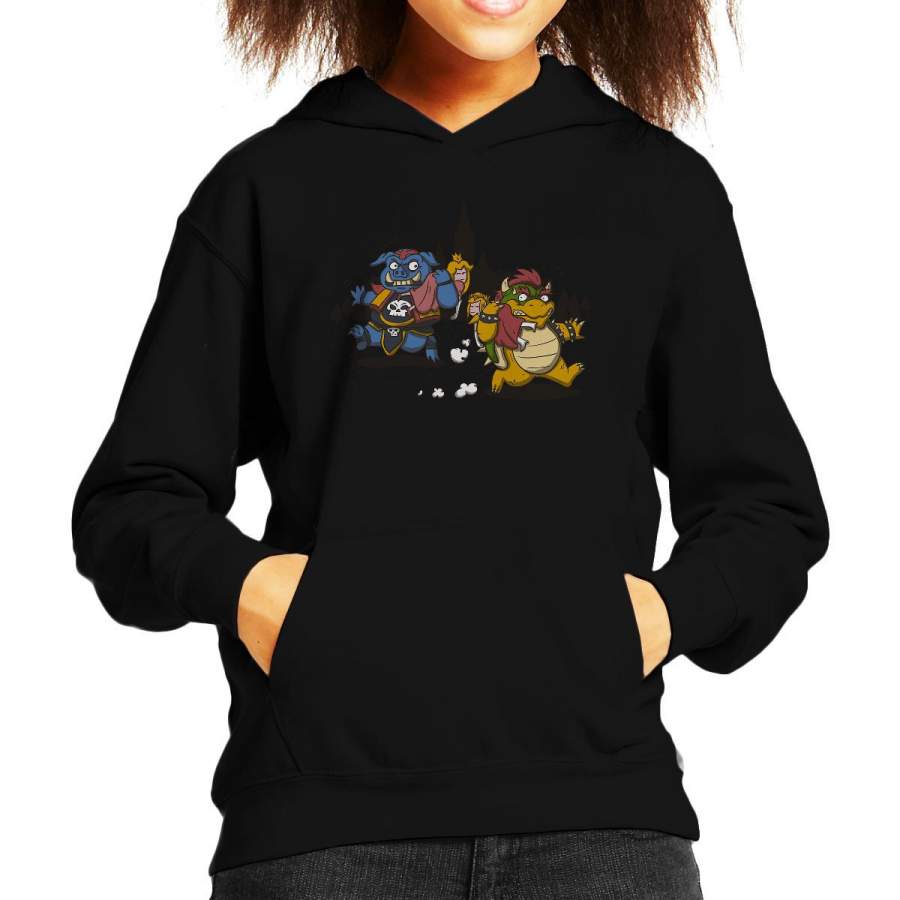 Princess Confusion Zelda Mario Kid’s Hooded Sweatshirt
