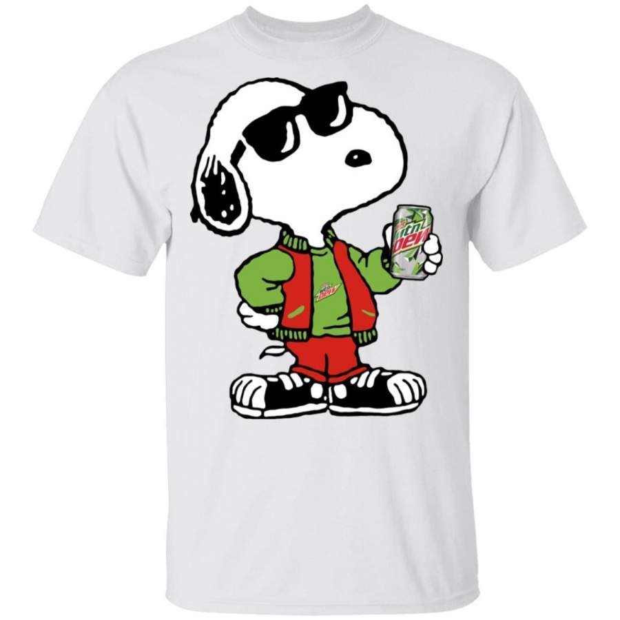 Snoopy Drinking Diet Mountain Dew T-Shirt