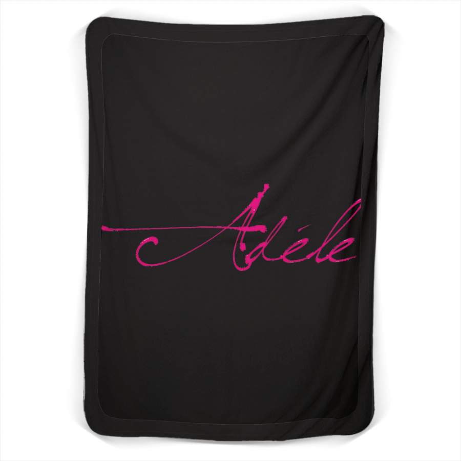 Adele Pink Text Fleece Blanket