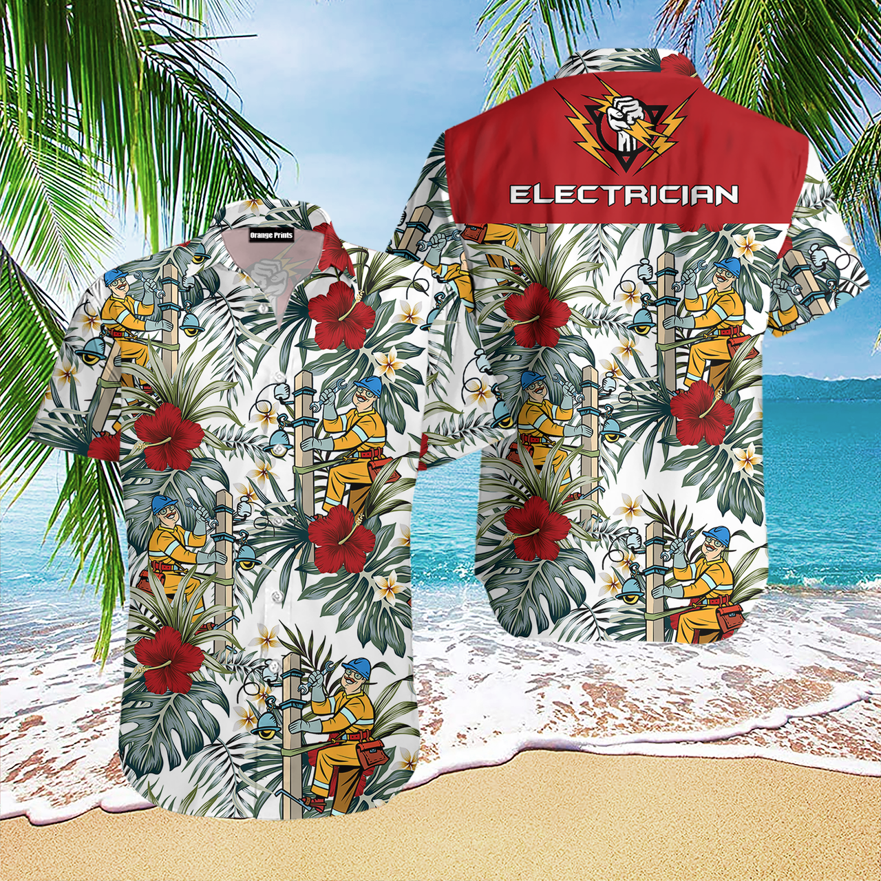 Electrician Tropical Aloha Hawaii Shirts Unisex Ha108491