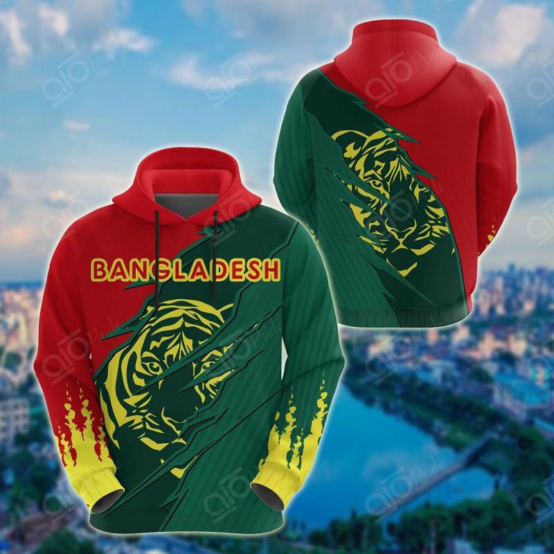 Bangladesh Tiger All Over Print Hoodies