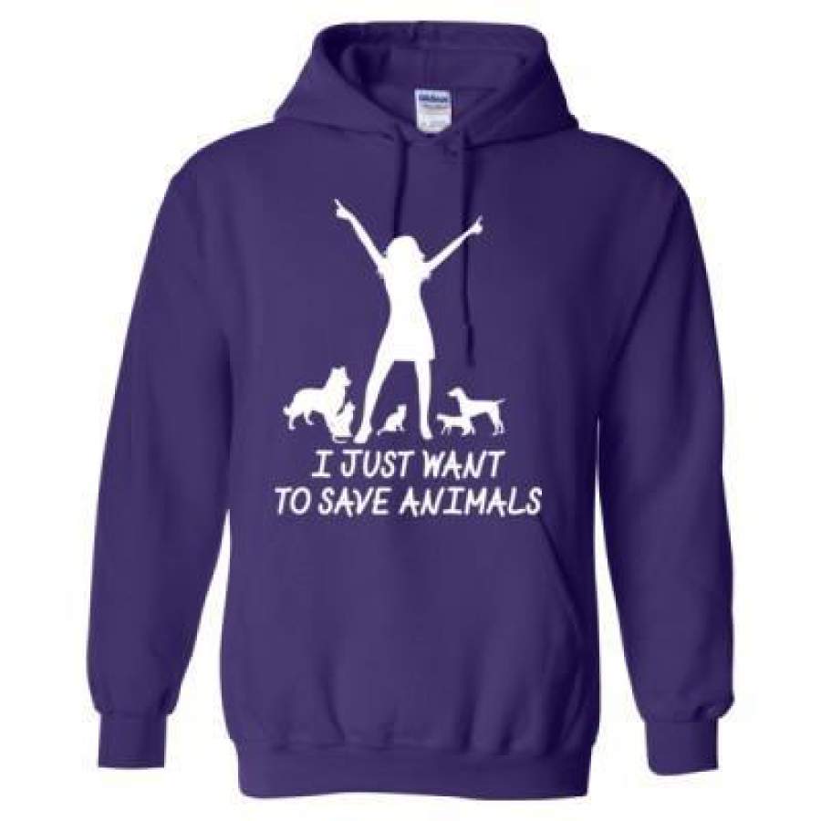 AGR I Just Want To Save Animals – Heavy Blend™ Hooded Sweatshirt