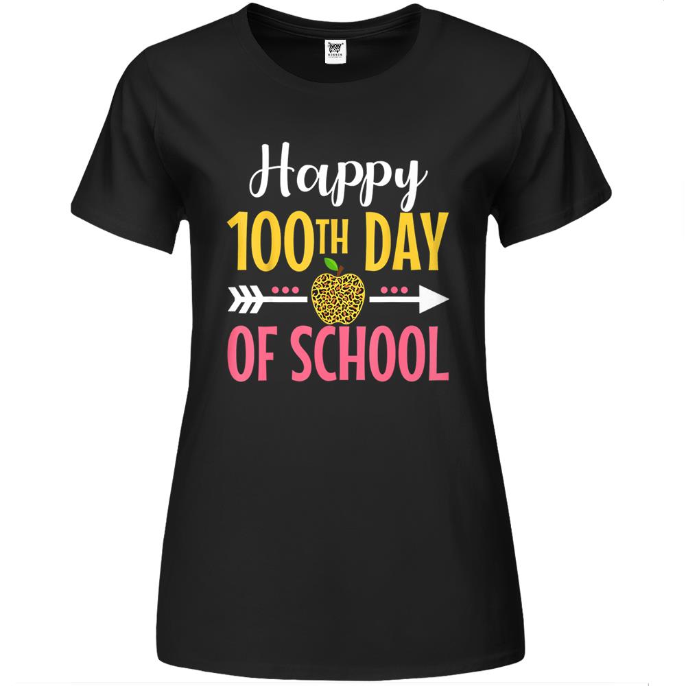 100Th Day Of School Long Sleeve Shirt Happy 100 Days Teacher Premium Womens T Shirts