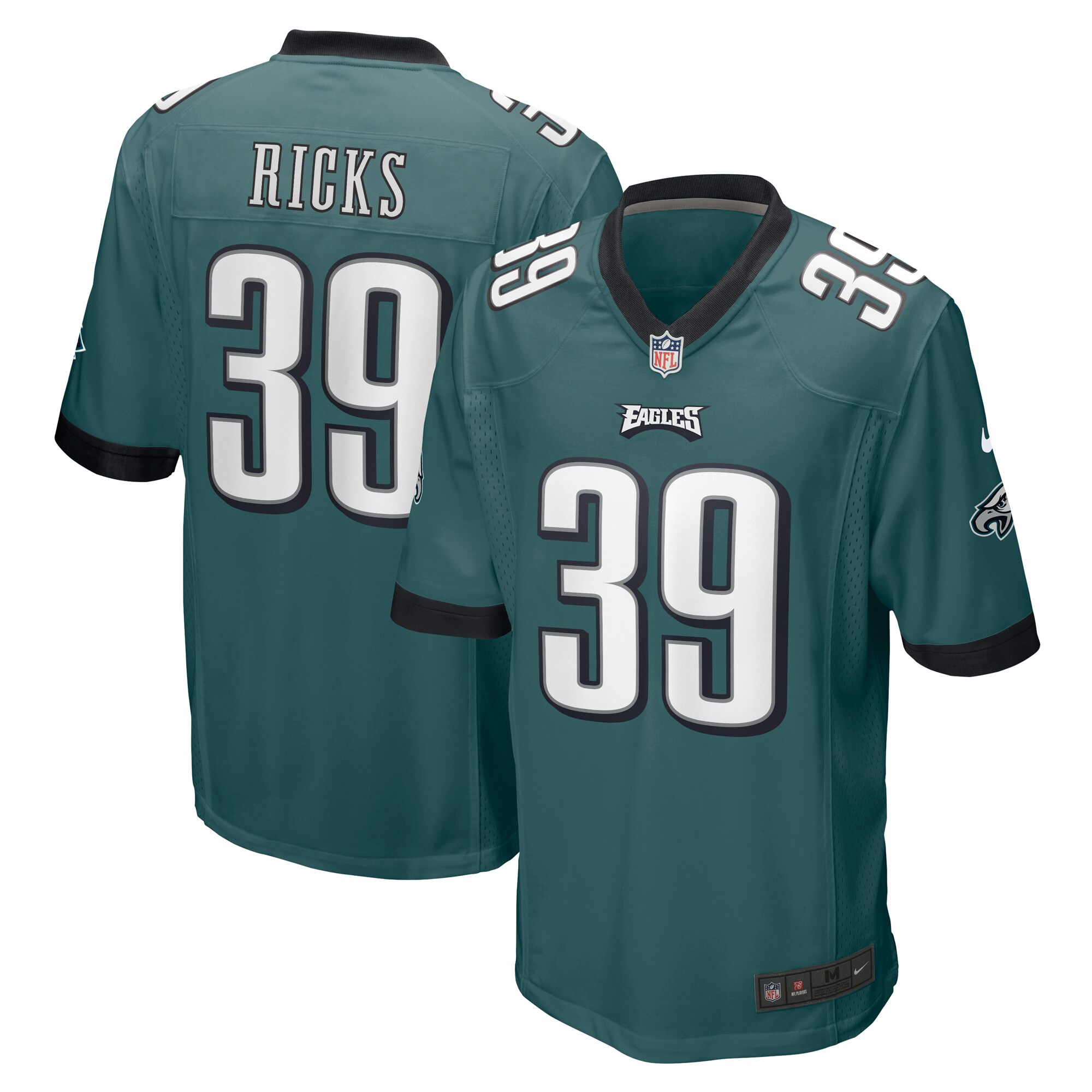 Eli Ricks Philadelphia Eagles Team Game Jersey – Midnight Green