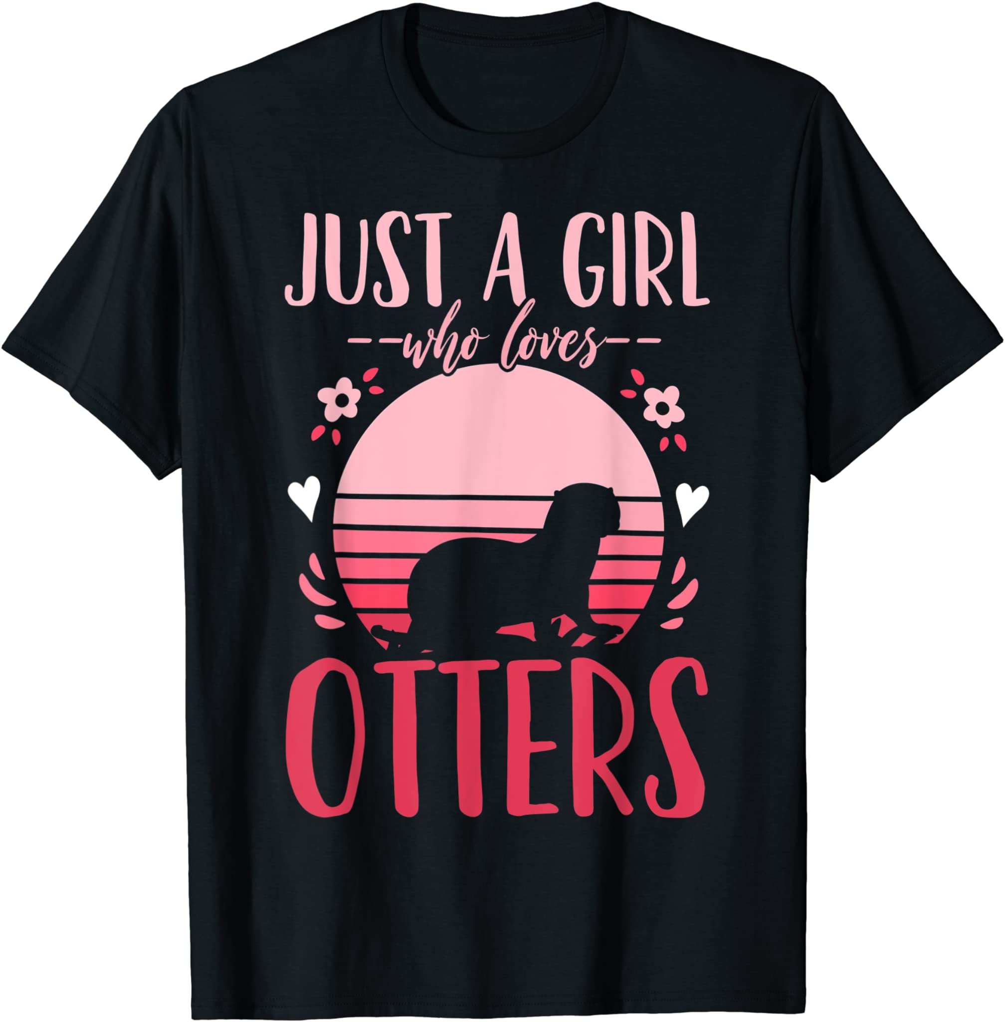 Otter Just A Girl Who Loves Otters Retro T-Shirt