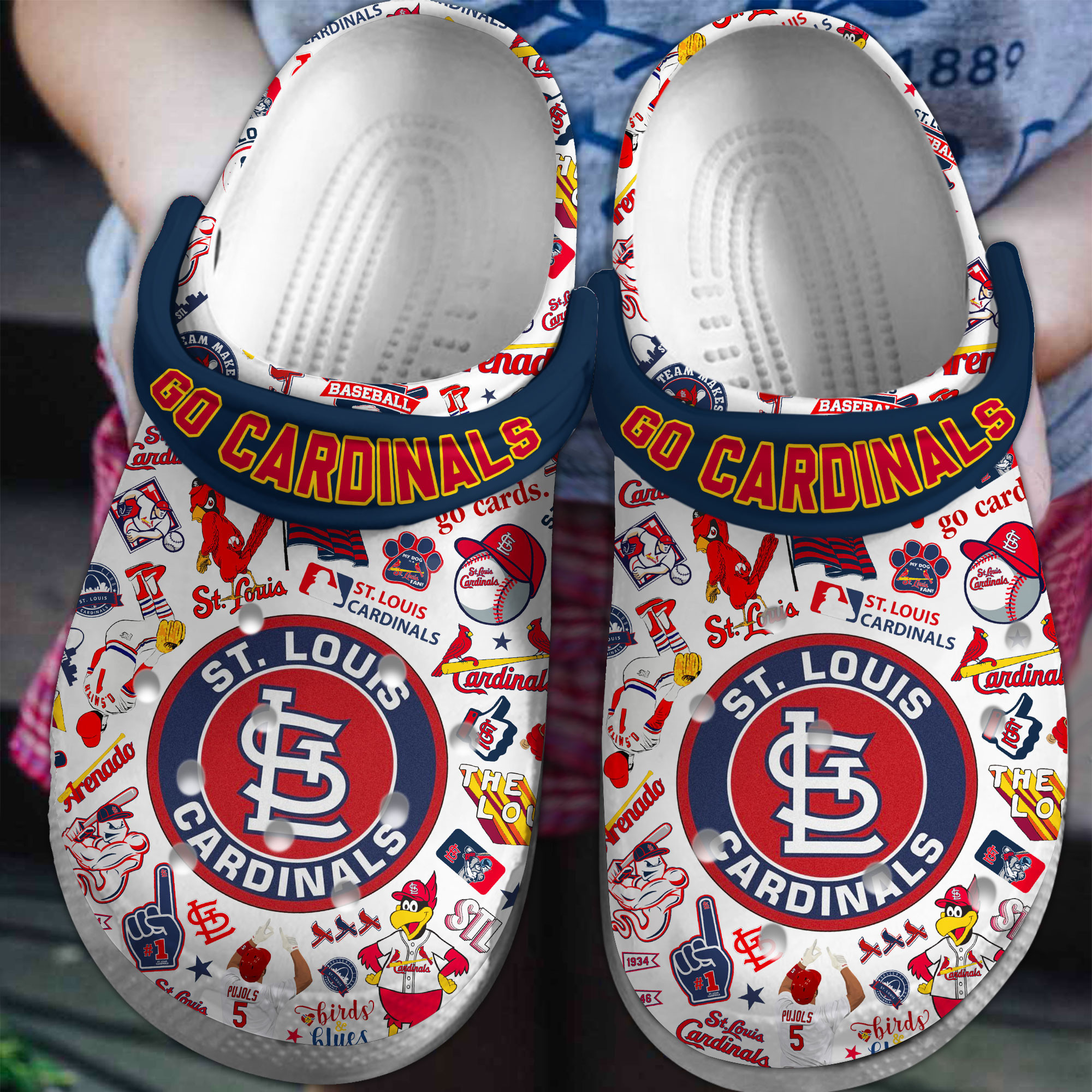 St. Louis Cardinals MLB Sport Crocs Crocband Clogs Shoes Comfortable For Men Women and Kids 2