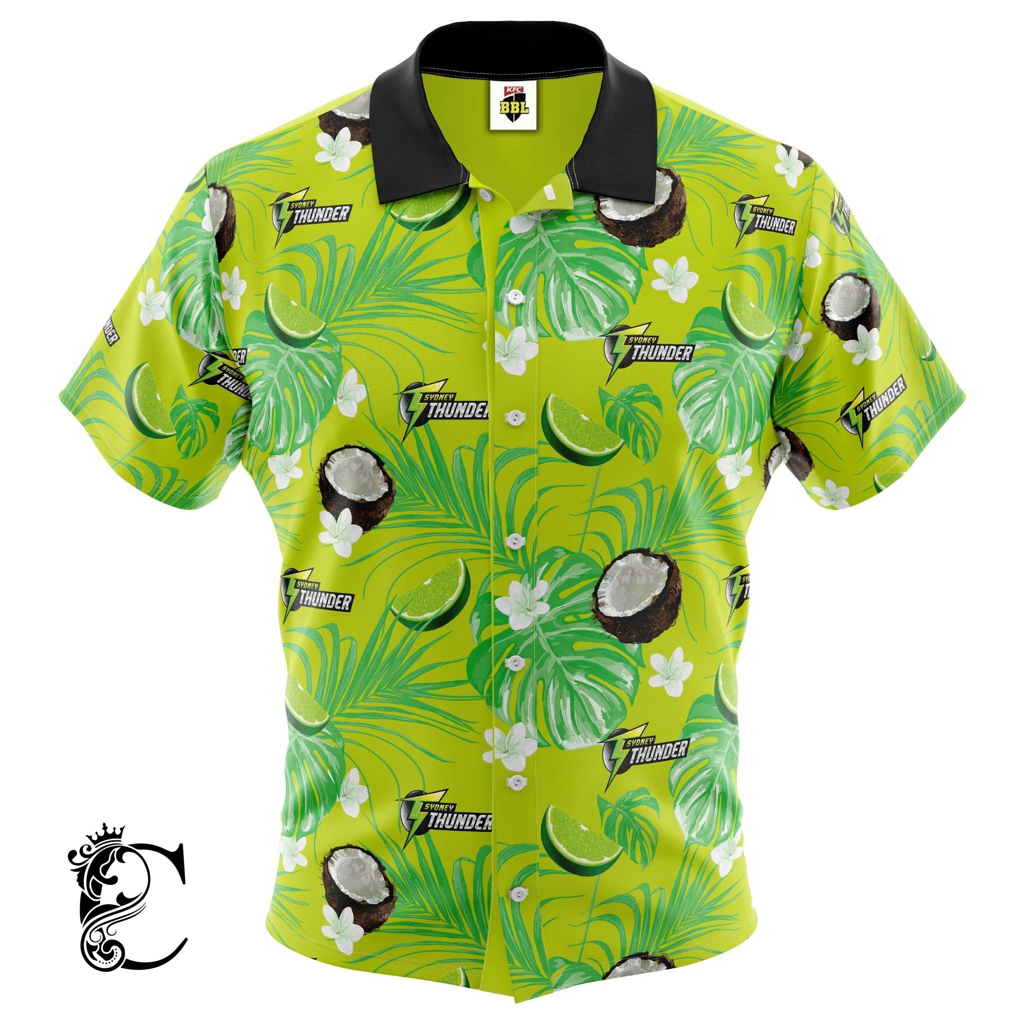 Bbl Sydney Thunder Hawaiian Shirt – Adult