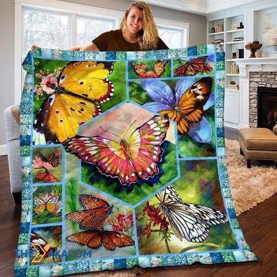 Adorable Butterfly Make My Life Colorful And Beautiful Special Gift For Animal Lovers Quilts Comforters