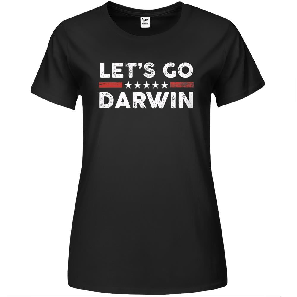 Lets Go Darwin Us Flag Vintage Premium Womens T Shirts