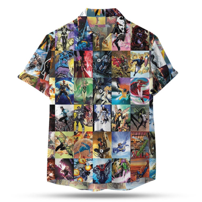 Marvel Comics Superhero All Over Print Combo Hawaii Shirt Beach Shorts Ha93924