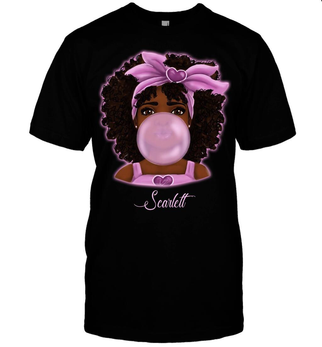 Custom Black Girl Magic Front Printed T-Shirt