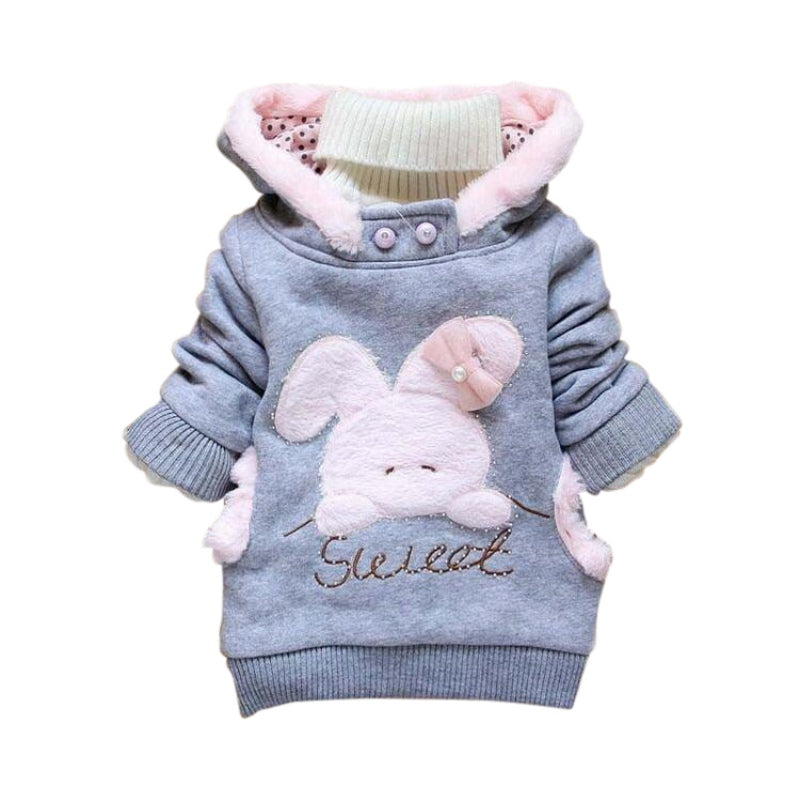 Autumn Cartoon Rabbit Printed Long Sleeve Children Sweater Boy Girl Pullover Top Shirts