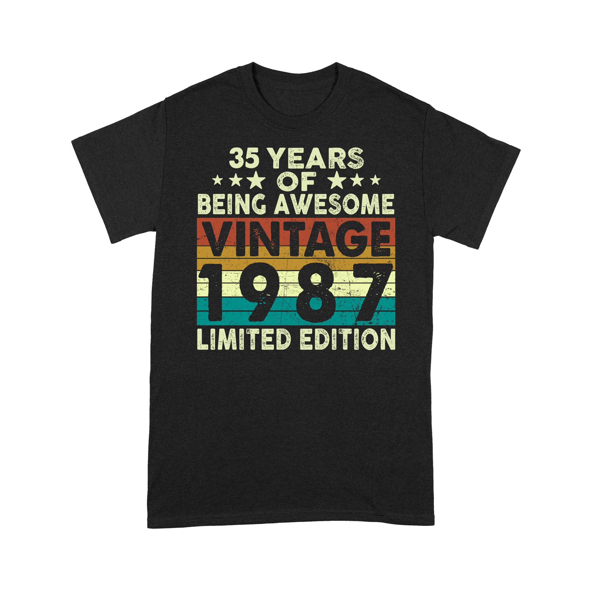 35 Years Of Being Awesome Vintage 1987 Limited Edition Shirt 35Th Birthday Gift Shirt- Standard T-Shirt