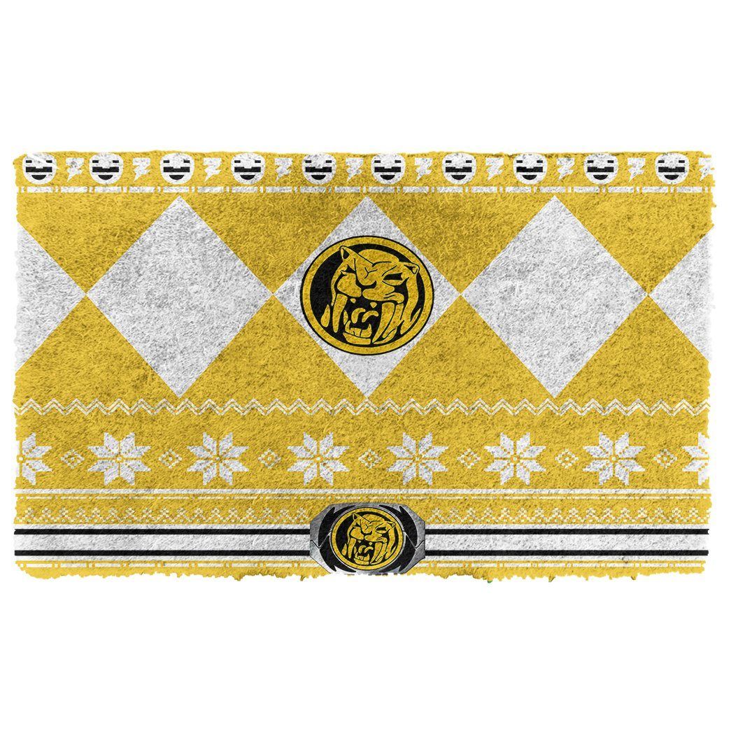 Gearhumans 3D Mighty Morphin Power Ranger Ugly Yellow Doormat