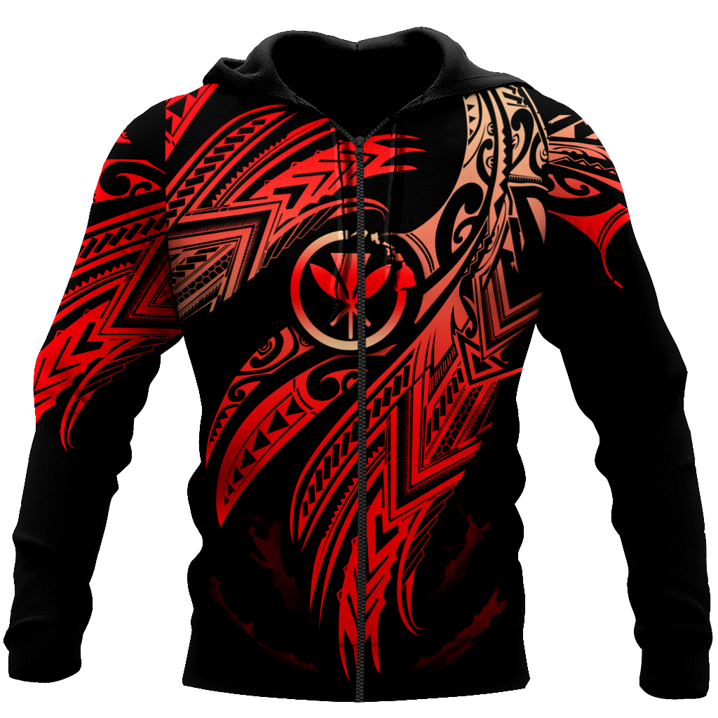 Amazing Hawaii Polynesian Tattoo Unisex Deluxe Hoodie ML