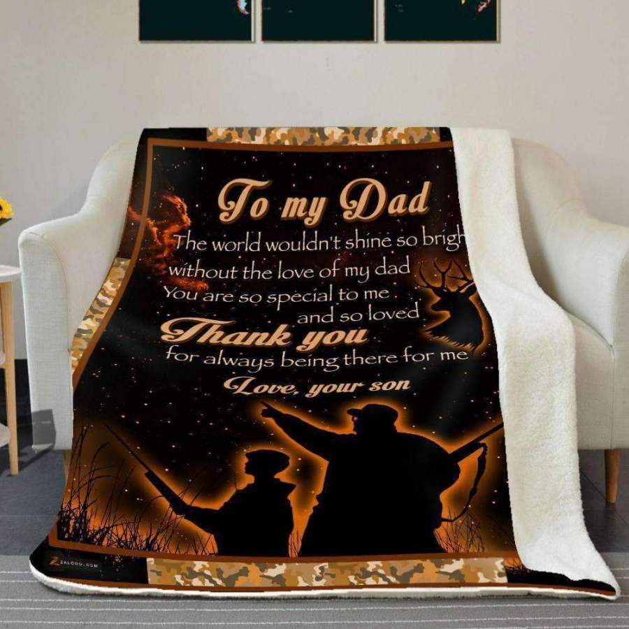 Thanks For Always Being There For Me Blanket Giving Dad