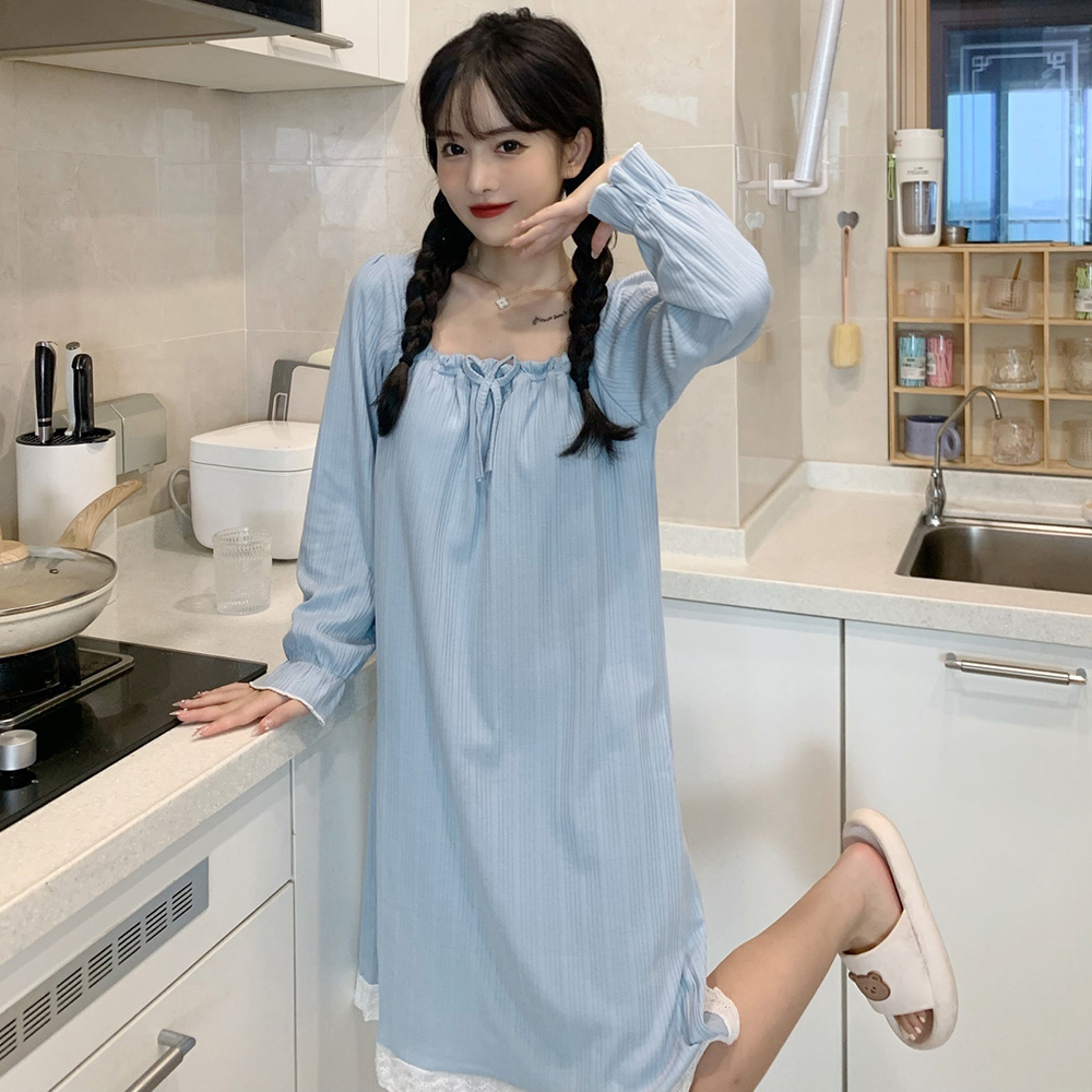 7XL night dress women Large Size Winter Autumn cotton nightshirt female loose Sleepwear nightgowns women’s home clothes pijamas alx