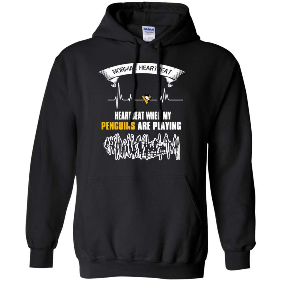 Normal Heartbeat Heartbeat When My Pittsburgh Penguins Are Playing Hoodie – Moano Store