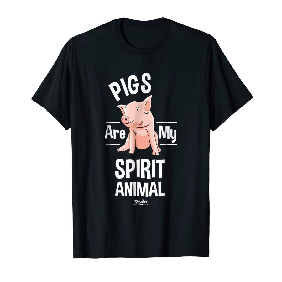 Adorable Pigs Are My Spirit Animal Pig Farmer Funny Pig Lover For Men and Women T-Shirt, Quotes T Shirt, Funny t shirt