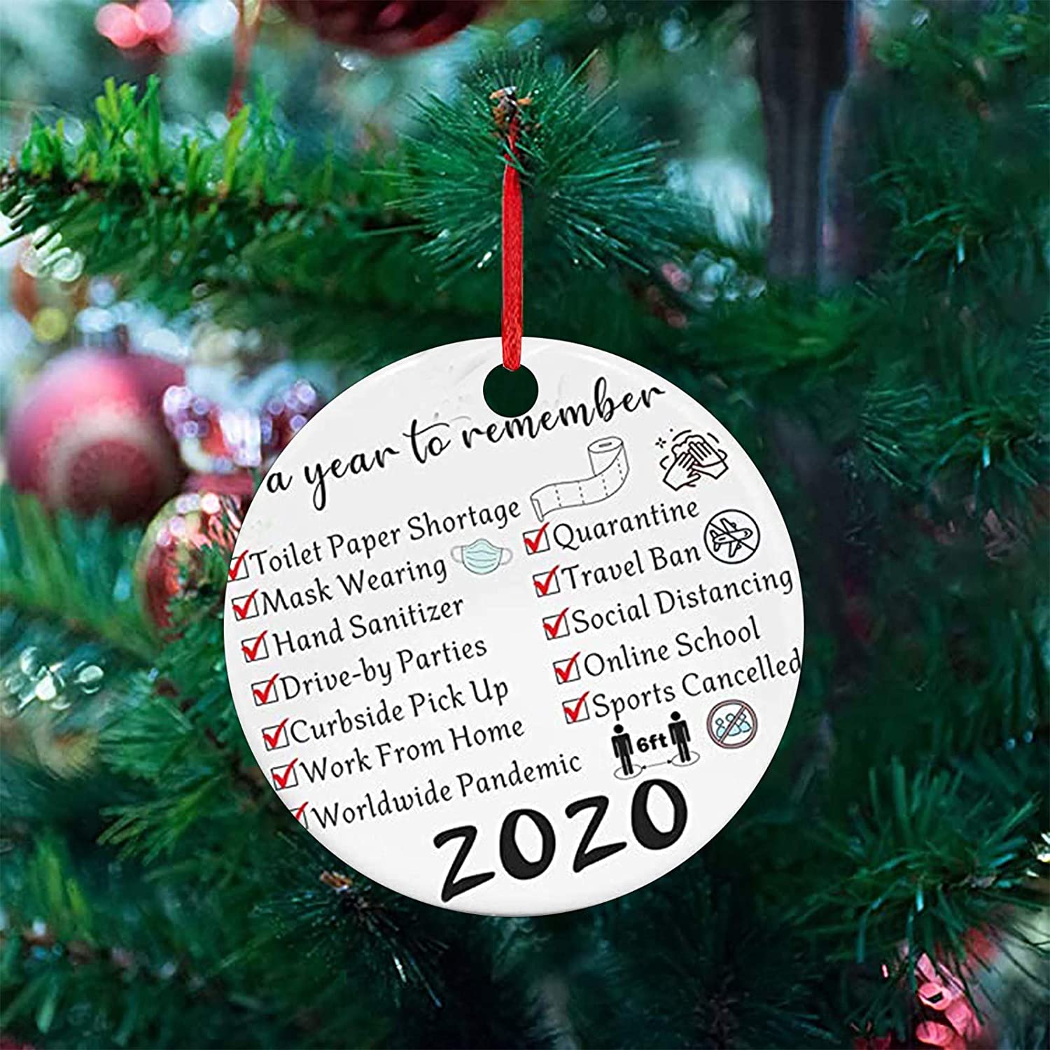 Christmas Ornament 2020 Commemorative Funny Ornament 2020 Events