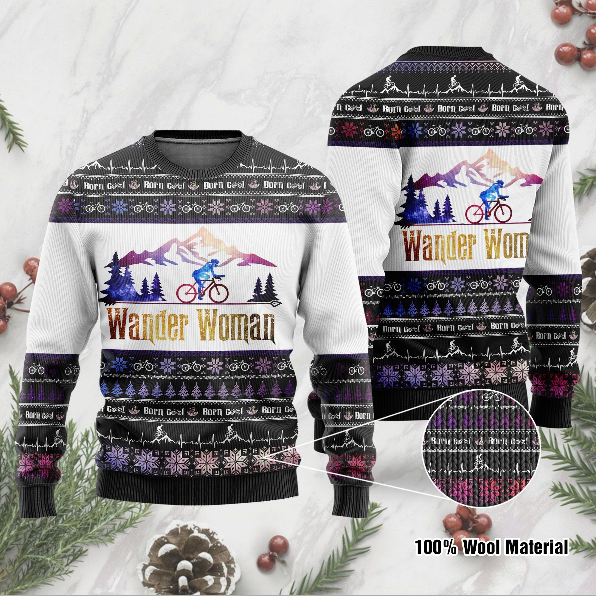 Wander Woman Cycling Ugly Sweater For Women Who Love Cycling – Ugly Christmas Sweater 0242