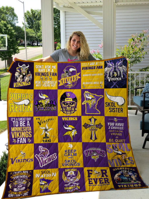 Minnesota Vikings Blanket Quilt V3 B93