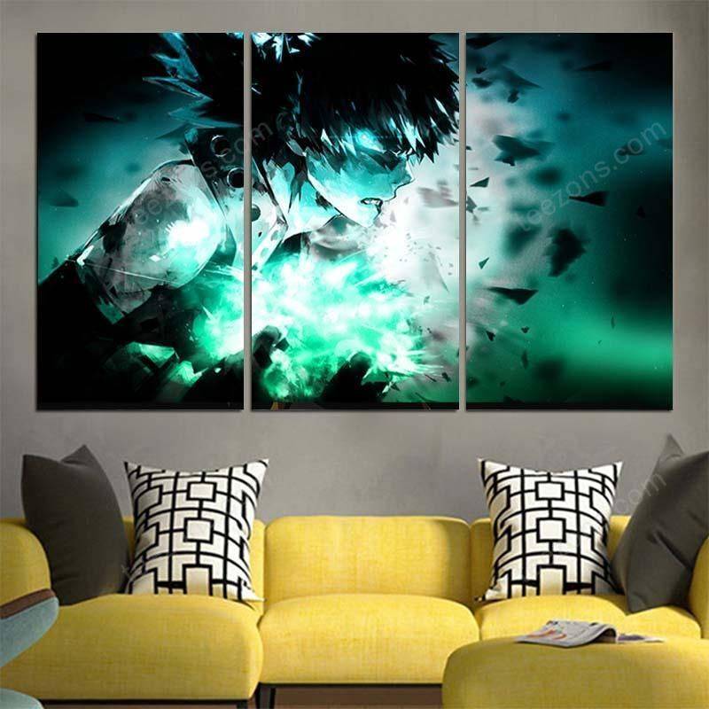 Katsuki Bakugou Green Canvas - My Hero Academia 3D Printed Canvas Onlytee