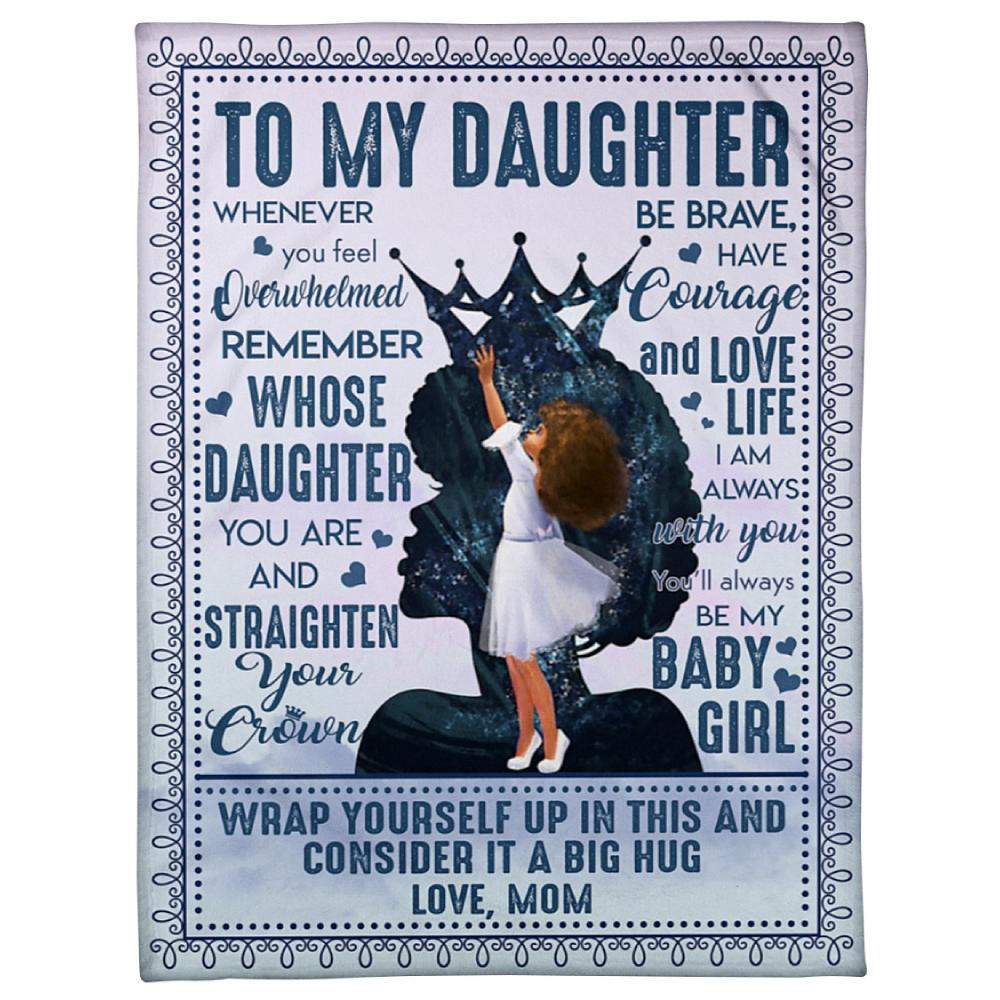 To My Daughter Love Life Fleece Blanket Family Gift Home Decor Bedding Couch Sofa Soft And Comfy Cozy