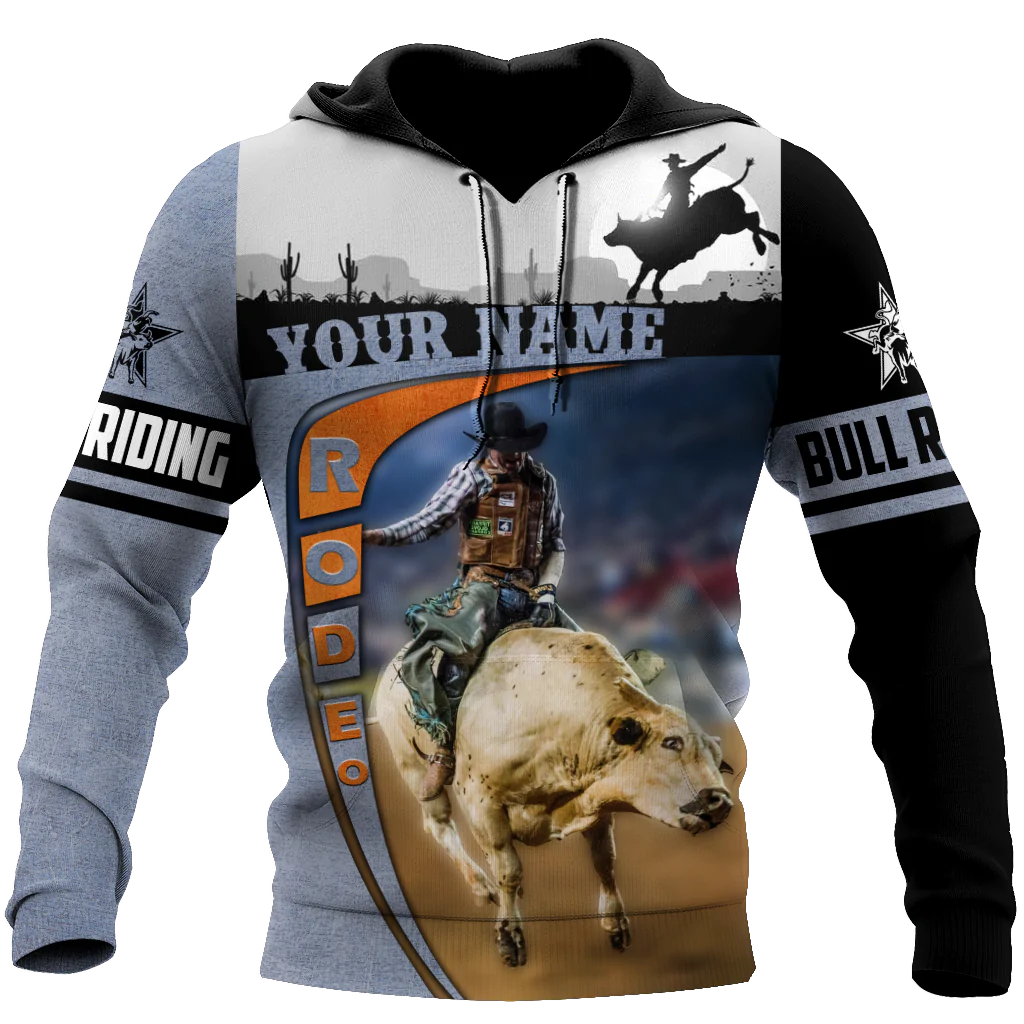 Personalized Name Bull Riding Unisex Hoodies Desert, Bull Hoodie, Riding Hoodie